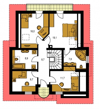 Floor plan of second floor - KLASSIK 112